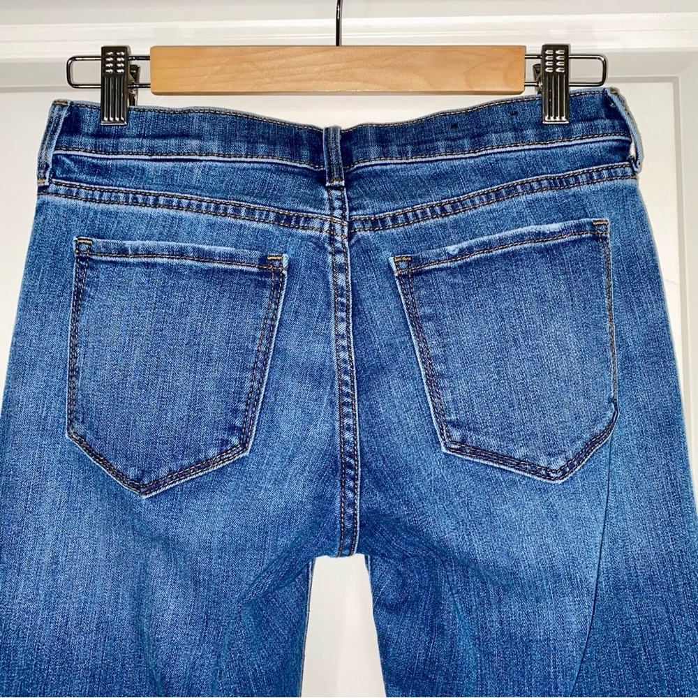 Banana Republic Premium Denim Two-Tone Mid-Rise Girlfriend Jeans, size 26 - Picture 8 of 13